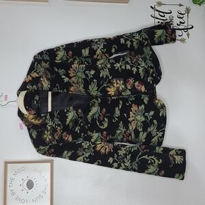 H&M Black Floral Blazer